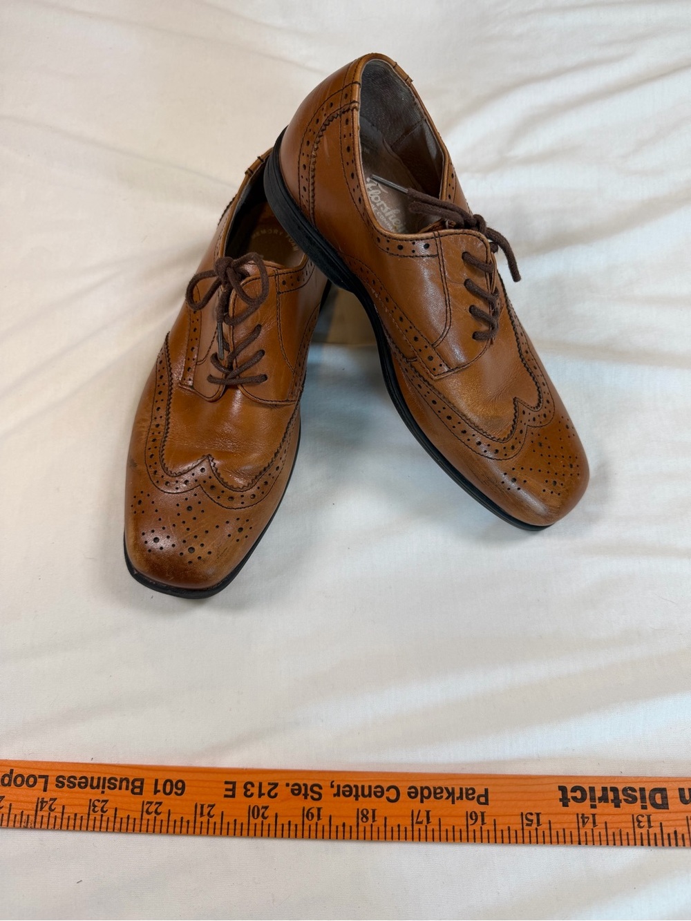 Boy’s Tan Leather Wingtip Dress Shoes
